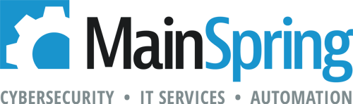 Mainspring Logo - Cybersecurity. IT Services. Automation.